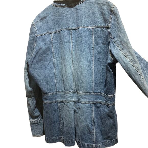 Me Jane - Denim Blue Jean jacket, hip length with tapered waist, vintage, Size:L - Picture 7 of 8